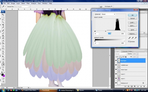Creation of A dancers dreamland: Step 4